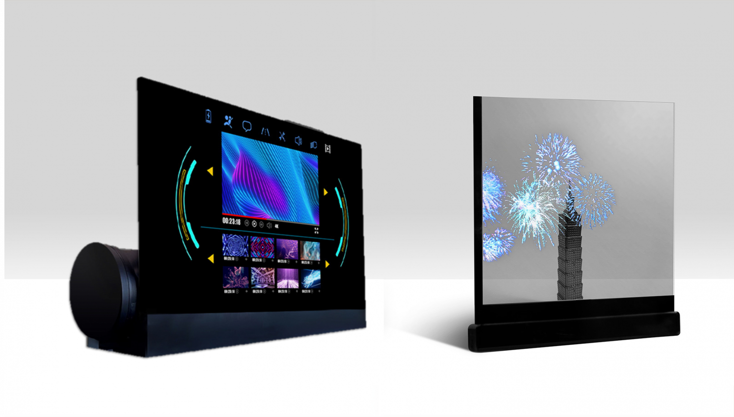 可捲式、折疊性、高透明